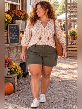 Maurices Olive Brown Casual Women's Shorts